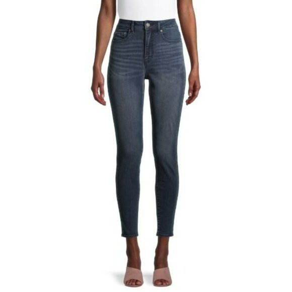 NWT Time and Tru Womens High Rise Skinny Jeans – Lagoon Blue, Size 18, Whiskered - Picture 1 of 4